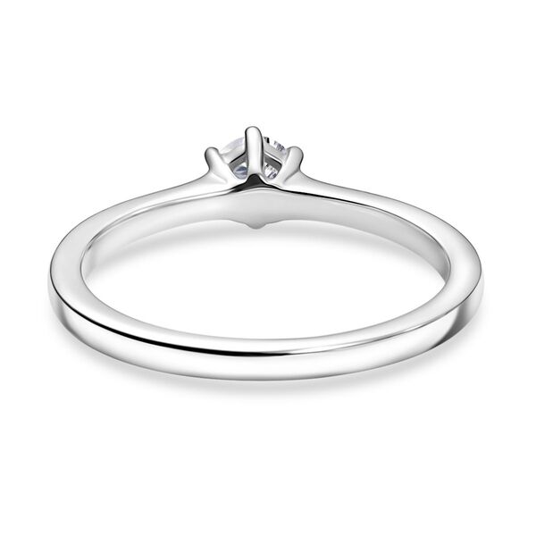 Moissanit Ring 925 Silber rhodiniert (Größe 18.00) ca. 0,24 ct image number 5