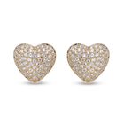 Weiße Zirkonia-Ohrringe, reines Messing ca. 1,00 ct
