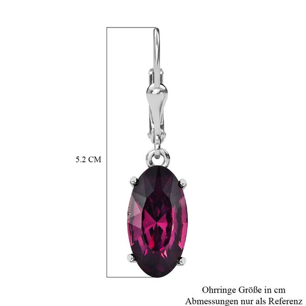 Foilback Amethyst Kristall Ohrringe, 925 Silber image number 6