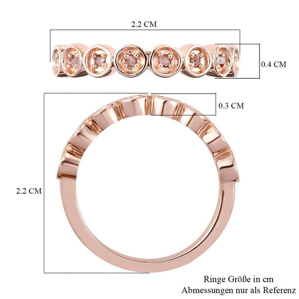 Nat&uuml;rlicher, rosa Diamant-Ring - 0,10 ct. image number 7