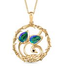 D’joy Pfau Quarz Triplette Schmuckset 925 Silber 750 Gelb Vergoldet ca. 1.48 ct