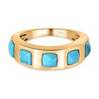 Amerikanischer natürlicher Sleeping Beauty Türkis Ring, 925 Silber vergoldet, (Größe 20.00) ca. 1.66 ct