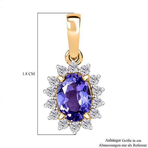 AA Tansanit und Moissanit Anh&auml;nger - 0,95 ct image number 6