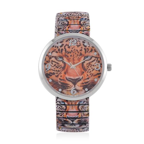 STRADA - Japanisches Uhrwerk, Flexible Uhr, Leopard image number 0
