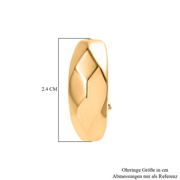 Creolen mit Diamantschliff-Muster image number 5