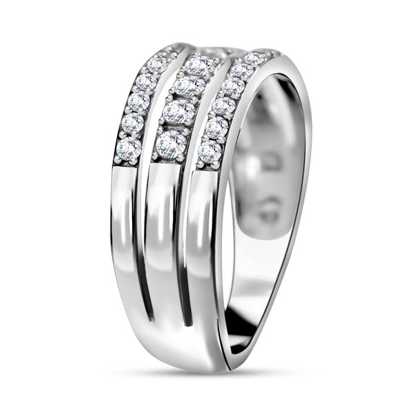 Lustro Stella - Weißer Zirkonia Ring, 925 Silber rhodiniert (Größe 20.00) image number 2