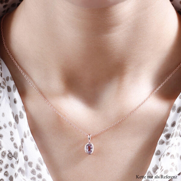 AA Martha Rocha Kunzit-Anh&auml;nger, 925 Silber Ros&eacute;gold Vermeil ca. 1.13 ct image number 2