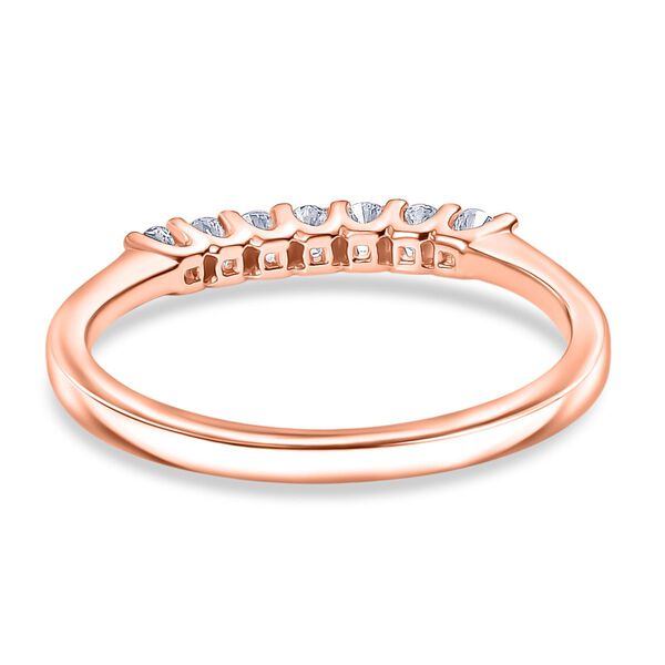 LUXURIANT SI-GH Labor Diamant Ring, 925 Silber 750 ros&eacute;vergoldet - 0,25 ct. image number 5