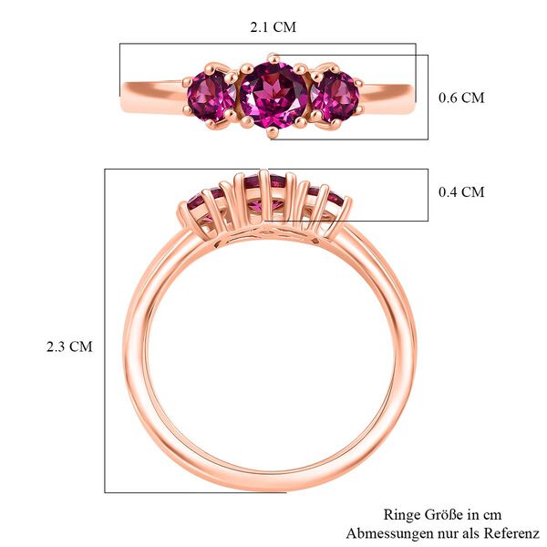 AAA Radiant Ember Granat Ring - 0,92 ct. image number 7