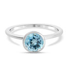 Himmelblauer Topas Solitär Ring 925 Silber (Größe 16.00) ca. 0,99 ct