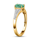 AAA Äthiopischer Smaragd und weißer Diamant-Ring, 585 Gold  ca. 1,31 ct image number 4