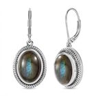 Labradorit Ohrringe, Edelstahl, ca. 13.67 ct