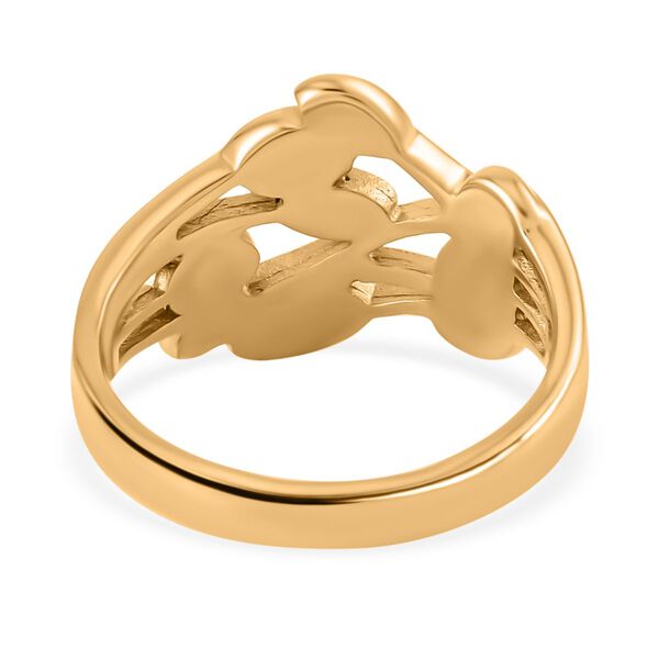 Weißer Kristall-Blatt-Ring image number 6