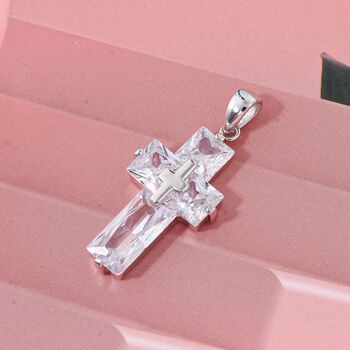 Lustro Stella wei&szlig;er Zirkonia Kreuz Anh&auml;nger