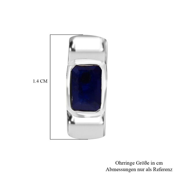 D'Joy Masoala Saphir (Fissure gef&uuml;llt) Ohrringe 925 Silber rhodiniert ca. 1.89 ct image number 5