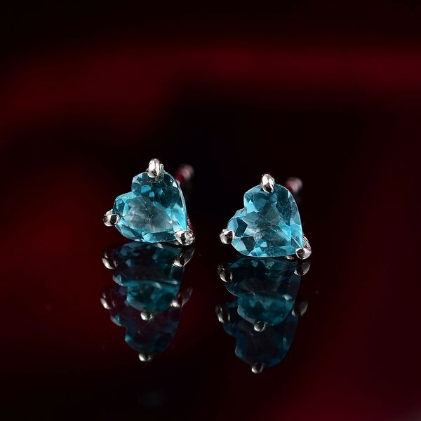 D’joy AA Betroka Blauer Apatit Ohrringe 925 Silber rhodiniert ca. 0.89 ct image number 2