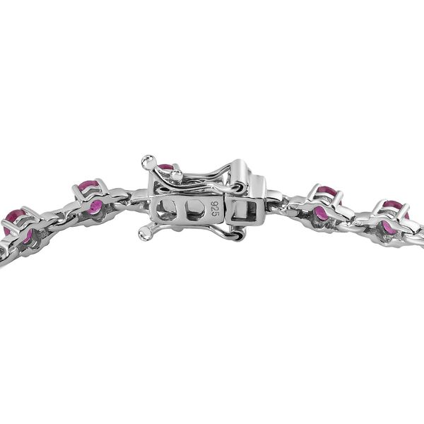 Afrikanischer Rubin (Fissure gefüllt) Armband ca. 20 cm 925 Silber rhodiniert ca. 7,24 ct. image number 4