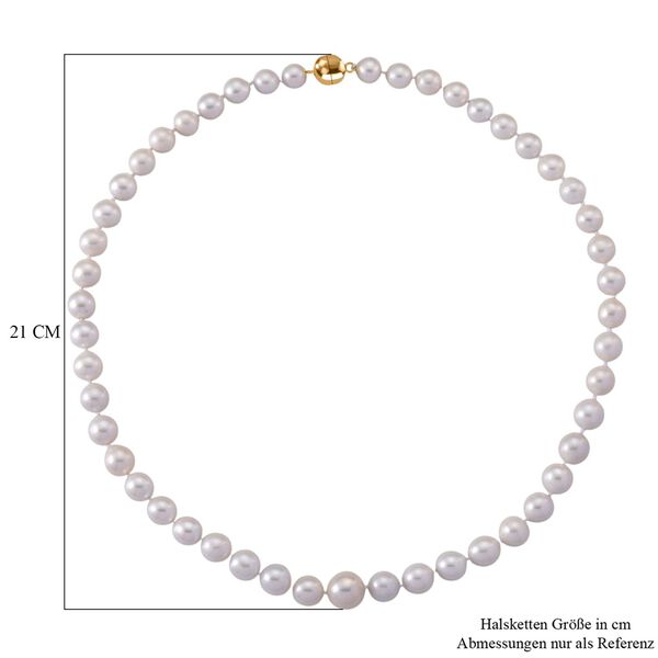 D'Joy wei&szlig;e Edison Perle 60cm Halskette image number 7