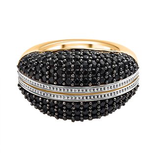 GP Italianische Garten Kollektion - Rhodolith Granat Ring, 925 Silber Gelbgold Vermeil (Größe 17.00) ca. 7.46 ct