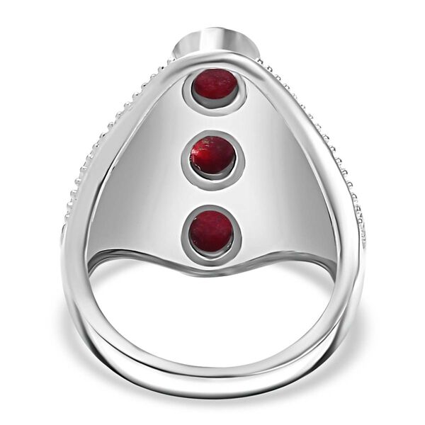 AA Norwegischer Thulit Ring, Silberfarben, (Größe 17.00) ca. 3.06 ct image number 6