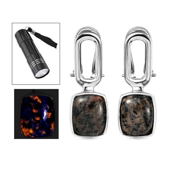 Natürliche Yooperlite Silber Solitär Ohrhänger 5,80 Ct image number 0