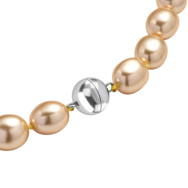 Goldene Farbe Muschelkernperle Halskette ca. 50 cm Reiner Edelstahl Standard image number 3