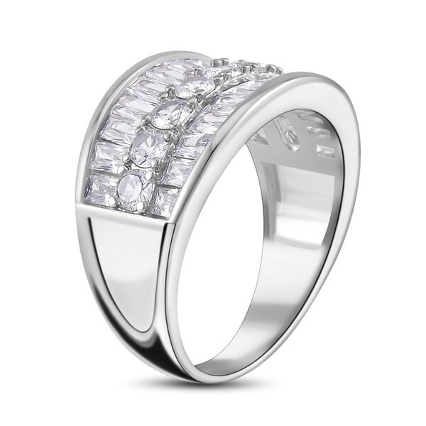 Weißer Zirkonia Ring, (Größe 16.00), silberfarben, ca. 4.00 ct image number 3
