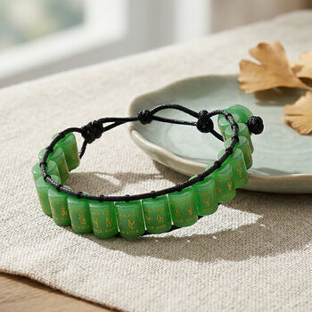 Flexibles gr&uuml;nes Jade Armband - 235 ct.