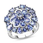 AA Tansanit-Ring, 925 Silber platiniert  ca. 4,04 ct image number 3