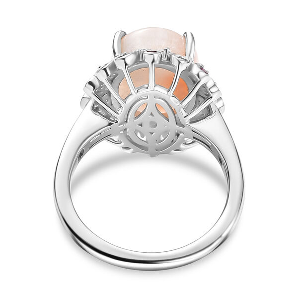 D'Joy AA Natrolith, Rhodolith Granat und Zirkon Ring und Anh&auml;nger mit 50cm Kette image number 13