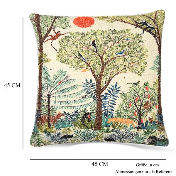 Digitaldruck Kissenh&uuml;lle aus Poly-Baumwollgewebe, 45x45cm, Bl&uuml;ten image number 7