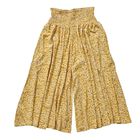 Luftige Taillen-Culottes mit Smok-Detail und Blumenmuster, Einheitsgröße, gelb