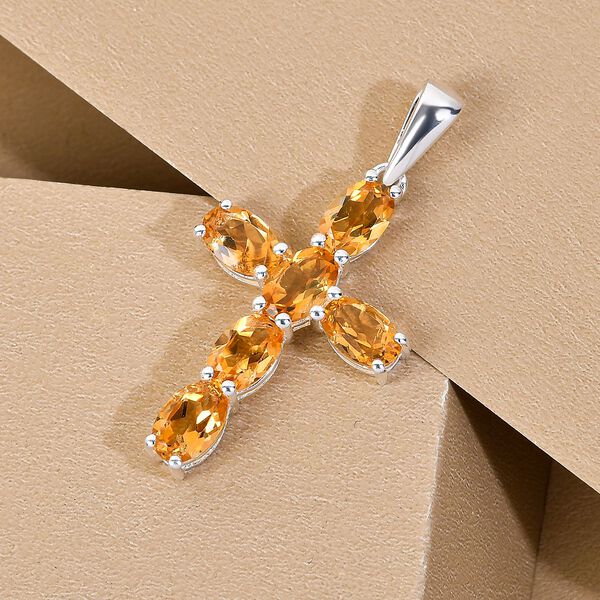 Citrin Kreuz Anhänger - 2,65 ct. image number 3