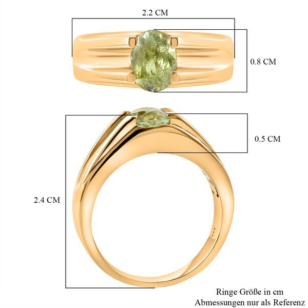 AAA Sphen Ring 925 Silber vergoldet (Größe 17.00) ca. 1,00 ct image number 5