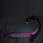 Garten Flamingo Vogeltränke mit Solarleuchten, Größe: 53x22x79, Mehrfarbig image number 1