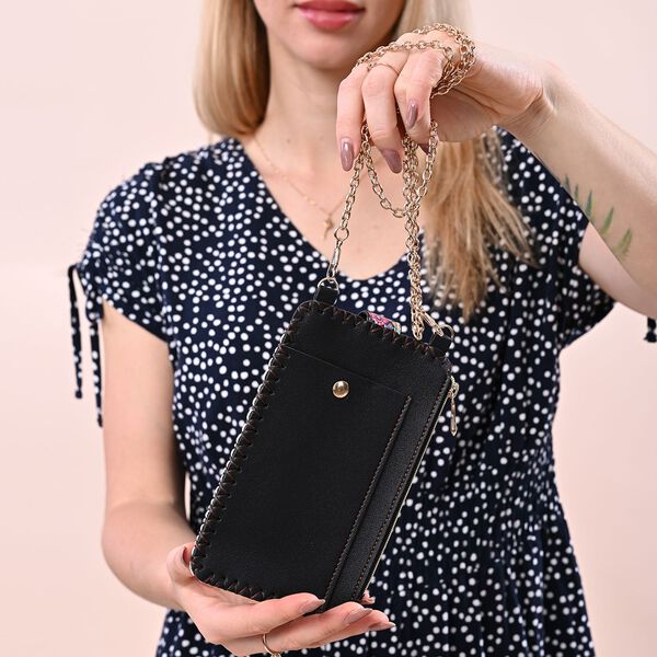 Boho Stil Crossbody Handytasche, mehrfarbige Rauten image number 3