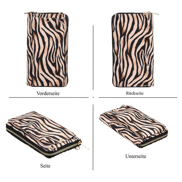 Zebra Design Set, Shopper 40x12x35cm und Handy-Umh&auml;ngetasche 20x10,92x1,98cm image number 6