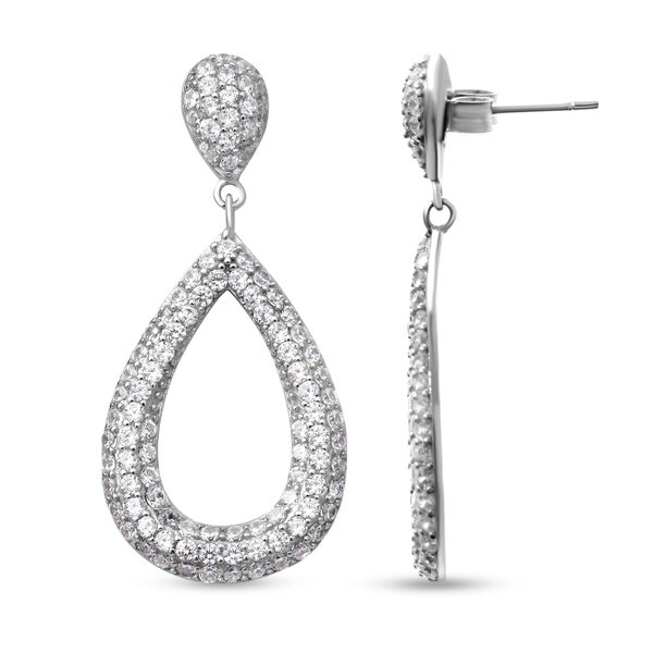 Lustro Stella - Wei&szlig;e Zirkonia-Ohrringe, 925 Silber rhodiniert ca. 3.09 ct image number 2