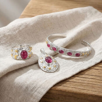 AA afrikanisches Rubin Schmuckset