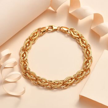 Designer inspiriertes Armband, 925 Silber Gelbgold Vermeil, ca. 19 cm ca. 15,00g