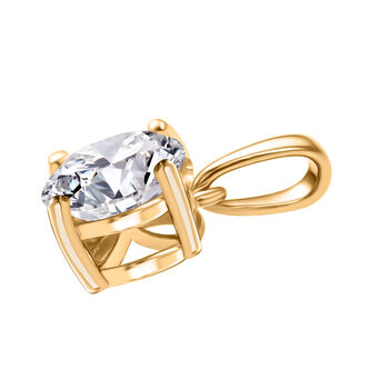 J Francis gefertigt mit SWAROVSKI Zirkonia Anh&auml;nger 925 Silber 750 Gelb Vergoldet