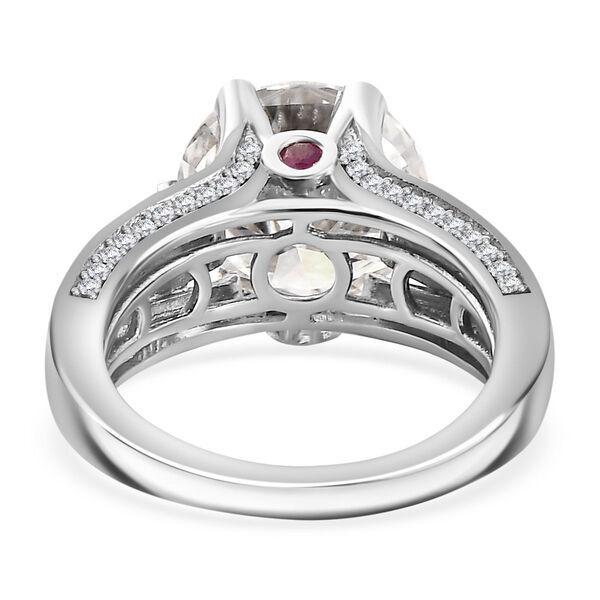Moissanit und afrikanischer Rubin-Ring - 5,57 ct. image number 8