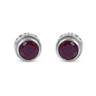 Royal Bali Kollektion - Rubin-Ohrstecker, Fissure gefüllt, 925 Silber ca. 3,60 ct