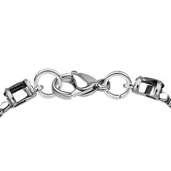 Schwarzer Spinell Armband ca. 20 cm 316L Edelstahl ca. 14.97 ct