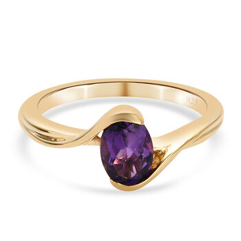Marokkanischer Amethyst Ring 925 Silber vergoldet (Gr&ouml;&szlig;e 20.00) ca. 0,69 ct