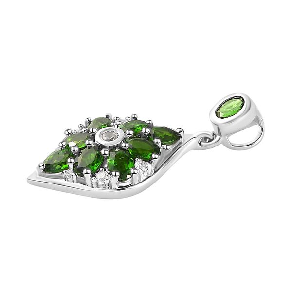 Nat&uuml;rlicher Chromdiopsid und Zirkon-Anh&auml;nger - 1,96 ct. image number 4