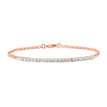 EVER TRUE Wei&szlig;er Diamant Armband ca. 19 cm Nickelfreies Messing