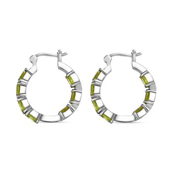 Peridot Ohrringe  Edelstahl ca. 6,43 ct.