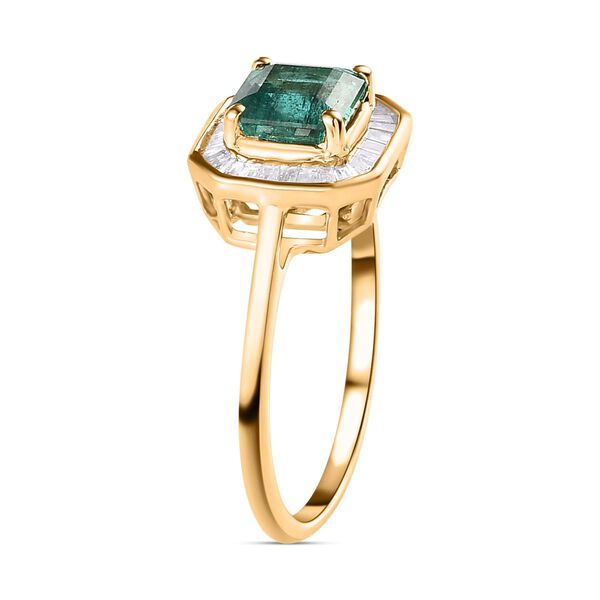 AAA Kagem sambischer Smaragd und Diamant-Ring in 585 Gold - 1,34 ct. image number 4