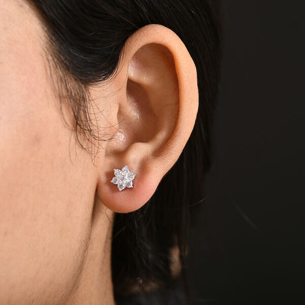 LUSTRO STELLA wei&szlig;e Zirkonia Ohrringe image number 2